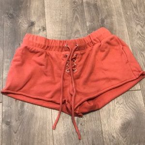 Laced up shorts